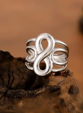 欧美风镂空多层可调戒指女