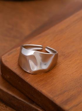 欧美风不锈钢异形亮面戒指