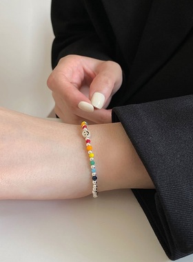 纯银弹力绳日韩风手串