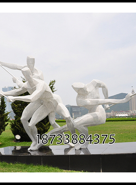 不锈钢帆船运动风海边景观雕塑