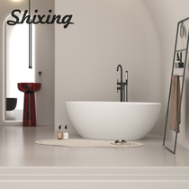 Integrated independent oval shaped oval stone bathtub suitable for: Home Minestay hotel