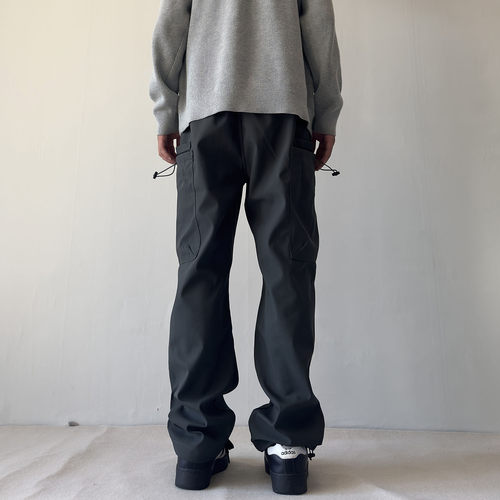 soxiox夏季户外冲锋裤男女防泼水防风滑雪裤直筒美式机能工装裤子 - 图1