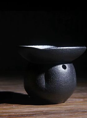 妙吉祥手工陶制品侘寂风中式复古香薰炉禅意静心承慧薰香炉礼盒装