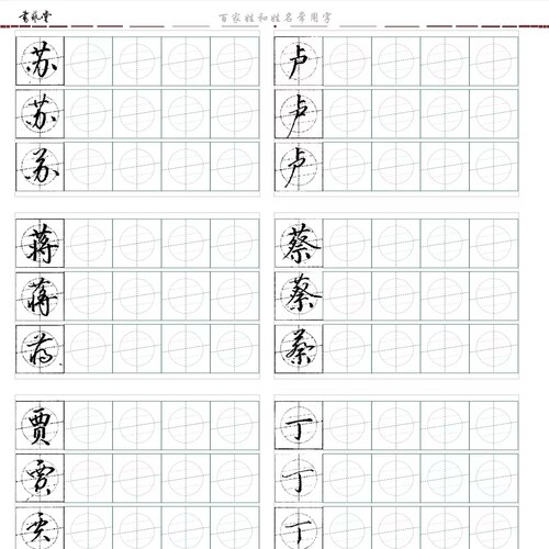 百家姓和姓名常用字楷行草字帖带网课详细讲解书艺堂方圆格 - 图2