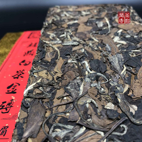 福鼎白茶金砖贡眉2010陈年高山正宗日晒茶叶枣香寿眉老白茶砖500g - 图0