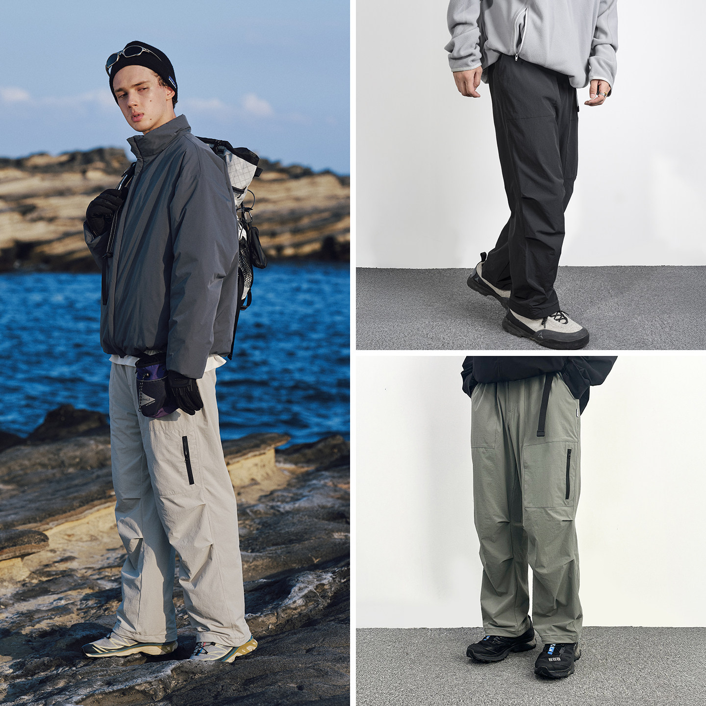 RESTICK「山影2.0」机能加绒伞兵裤男冬季保暖防水冲锋裤工装长裤,淘宝优惠券,粉丝福利购,淘宝优惠卷