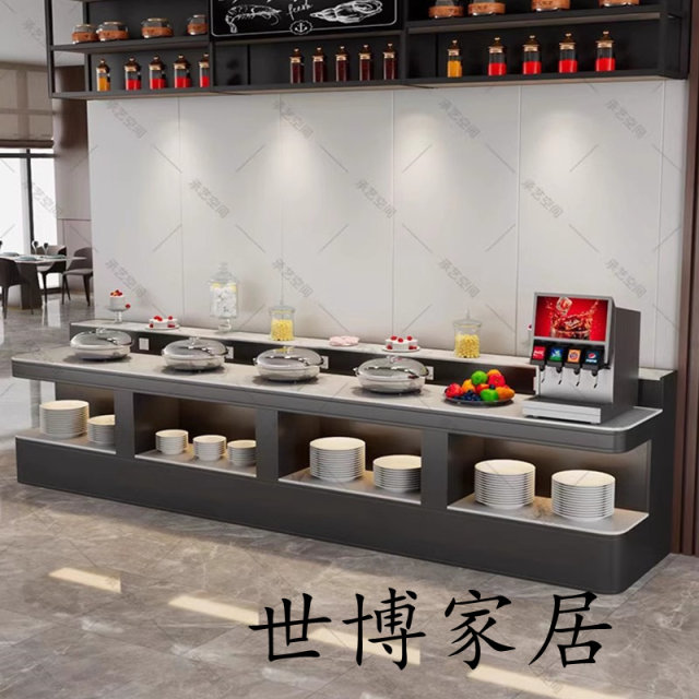 Hotel buffet restaurant Buffy Terrace unit canteen buffet table dish display table setting table dining table breakfast table