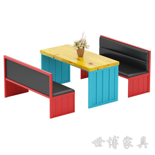 Sofa booth bar European style container dining table
