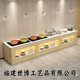 High-end hotel breakfast tablebufei insulation stove school hosting canteen restaurant single sided against wall buffet booth