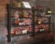 American style wrought iron partition wall retro water pipe display rack