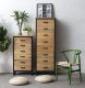 American retro style distressed iron solid wood storage cabinet