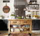 American island table storage dining table mobile storage cabinet