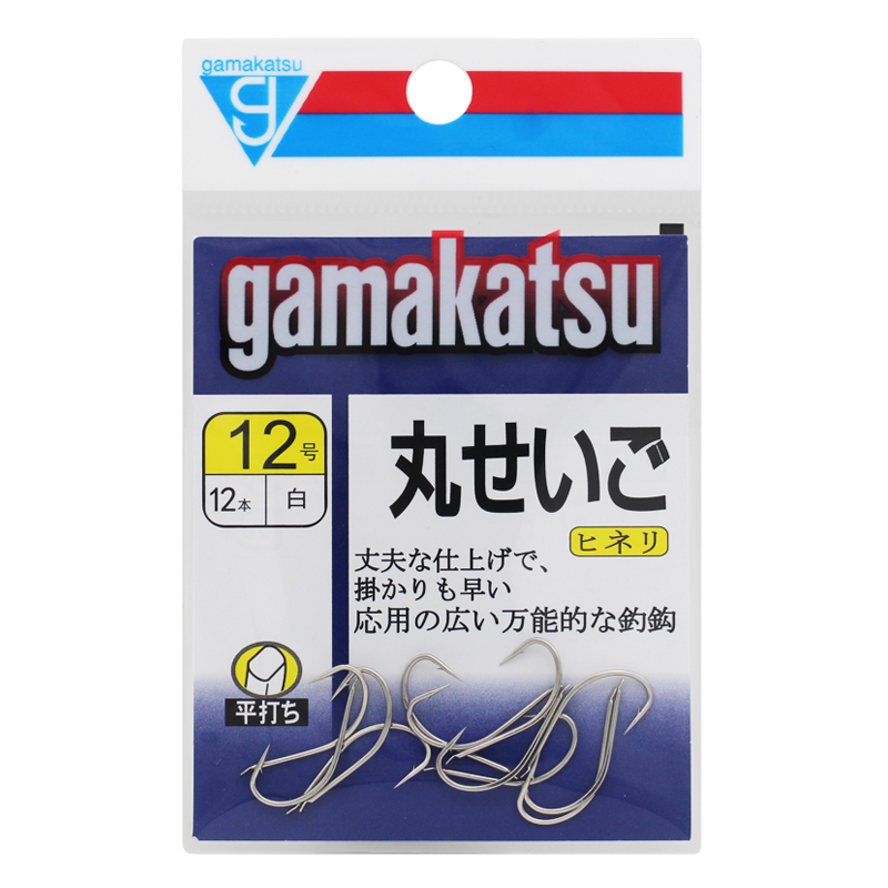 Gamakatsu/伽玛卡兹丸世鱼钩白色长柄有倒刺鲫鱼海钓歪嘴细条钩 - 图3