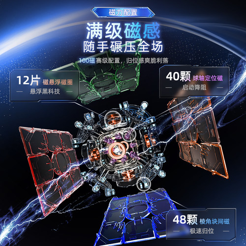 魔域超级威龙V2AI王艺衡破纪录同款魔方玩具三阶益智磁力比赛专用 - 图3