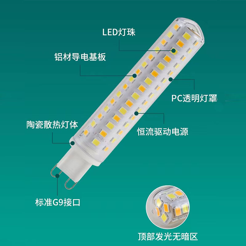 超亮g9灯泡18W三色光源高亮220v插脚led中性光无频闪节能家用灯珠 - 图1