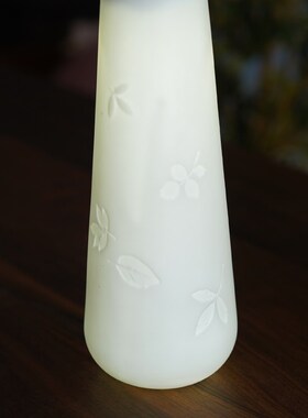 高透雅致 出口北欧浮雕树叶哑光陶瓷花瓶 餐桌书房插花花器居家