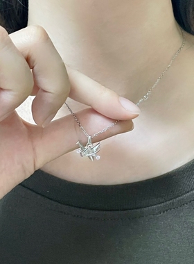 珂里clect星光千纸鹤项链女纯银新款2025年爆款轻奢小众生日礼物