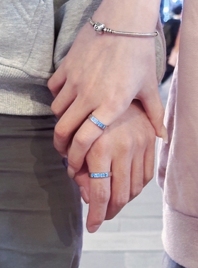 FKT白昼之约双人成行对戒夜间荧光情侣可调节戒指小众轻奢送女友