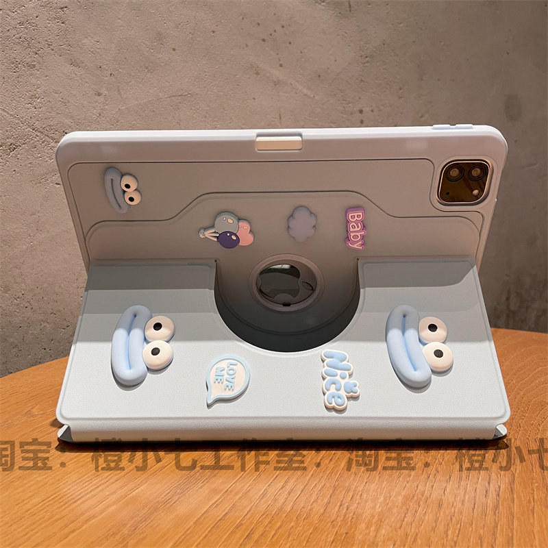 360度旋转亚克力带笔槽适用苹果iPadAir7保护套air6/5平板壳10.9寸2024新款ipad11代防摔pro11软边mini7硬壳,淘宝优惠券,粉丝福利购,淘宝优惠卷