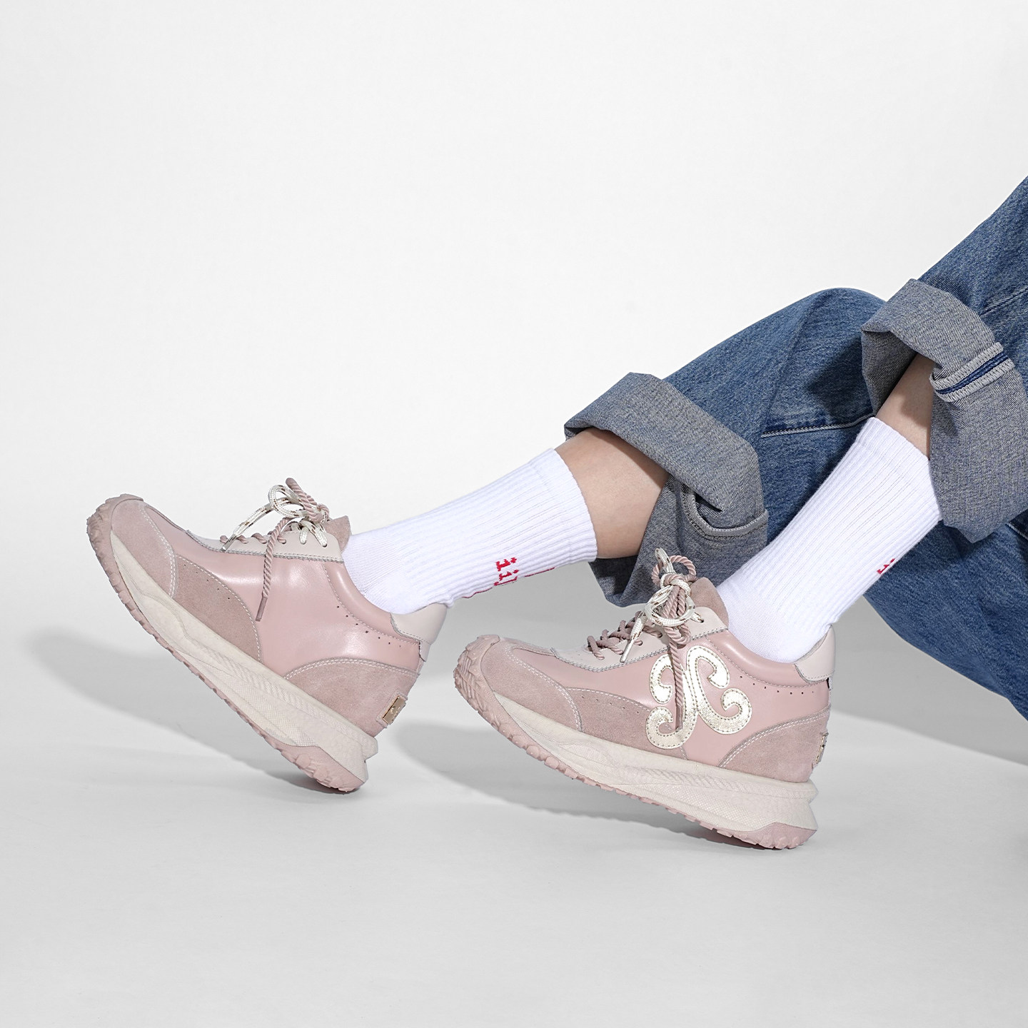 iiJin艾今26春新9cm厚底内增高超轻休闲爆米花软底老爹鞋女944ITG,淘宝优惠券,粉丝福利购,淘宝优惠卷