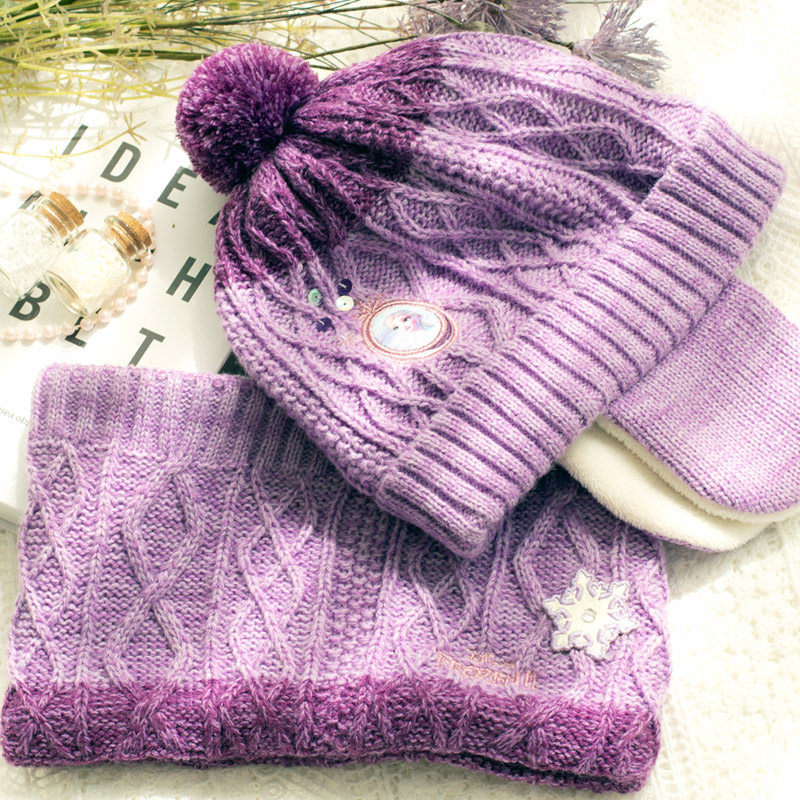 韩国winghouse儿童秋冬季帽子女童宝宝可爱保暖护耳帽子围脖套装,淘宝优惠券,粉丝福利购,淘宝优惠卷