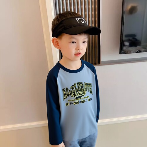 27kids品牌外贸童装韩版春季新款男孩打底纯棉长袖T恤宝宝衣服ins - 图2