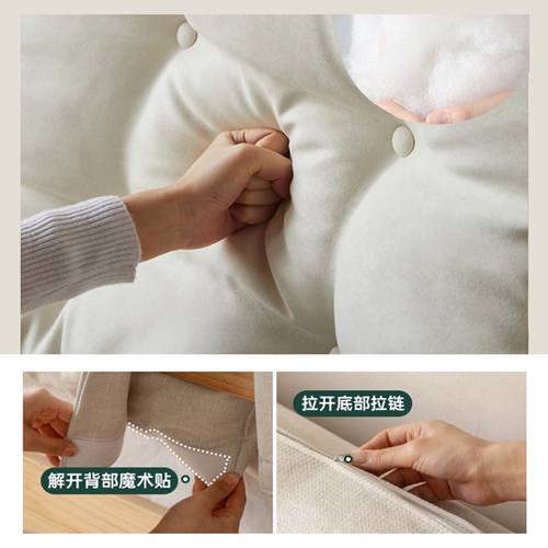 床实木床现代简约主卧1.8m软包床1.5m单人床架橡木全实木床双人床 - 图0