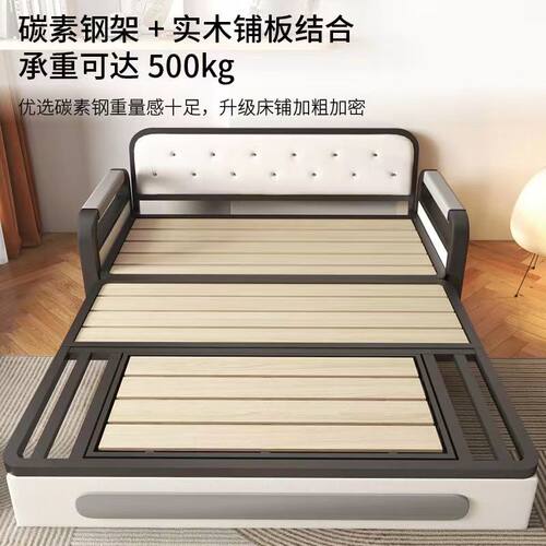 新疆包邮折叠沙发床坐卧多功能单双人客厅科技布沙发床两用小户型 - 图2