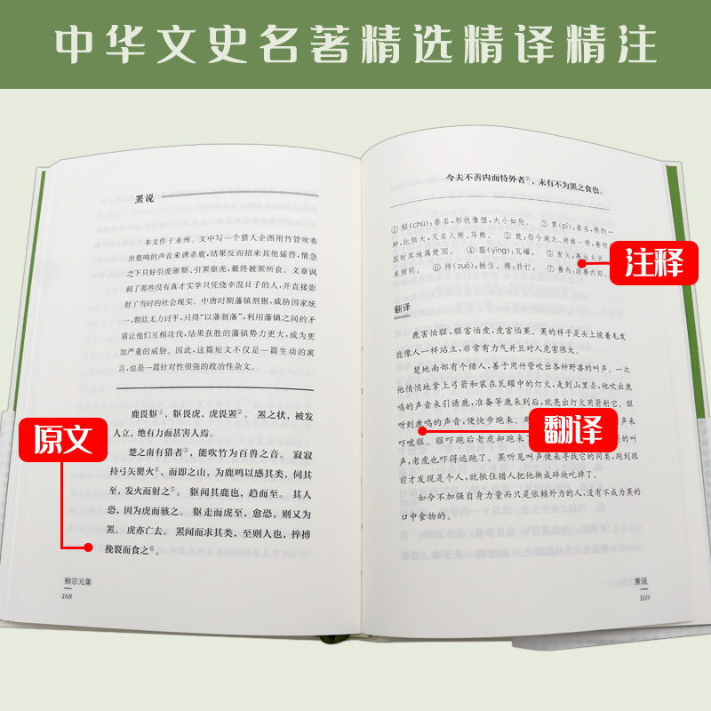 柳宗元集 中华文史名著精选精译精注经典 32开精装 唐代古文运动的领袖唐宋八大家之首 注释译文古典文学唐诗宋词中华古代诗词鉴赏 - 图0