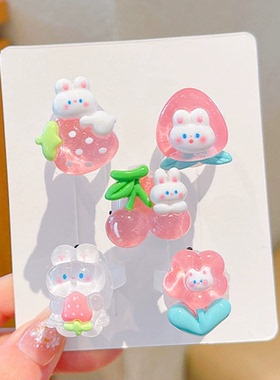 宝宝指环开口女可爱发光学生戒指