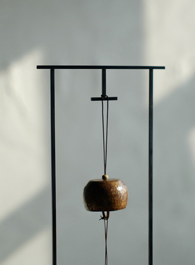 东际手作中式捶打铜铃铛铁艺摆件侘寂风民宿风铃装饰摆件