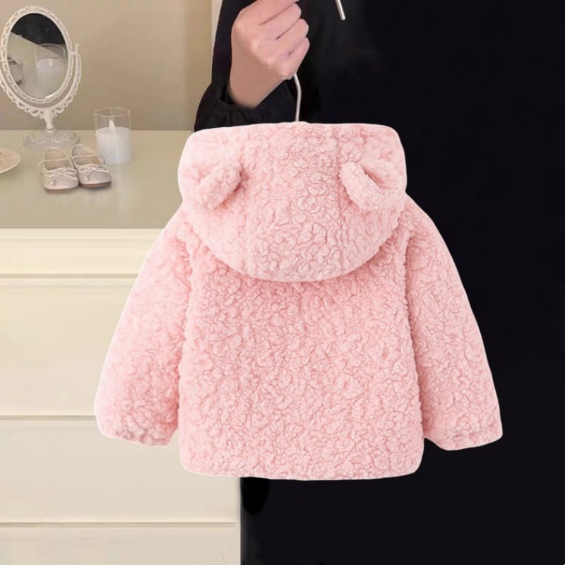 女童加厚加绒2025年新款棉服羊羔毛中小童儿童秋冬洋气羊羔绒外套,淘宝优惠券,粉丝福利购,淘宝优惠卷