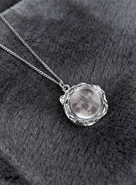 S925纯银天然冰玉髓项链