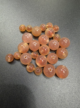 10mm 橙色糖心玛瑙圆珠渐变色冰糖心散珠子DIY手链项链饰品