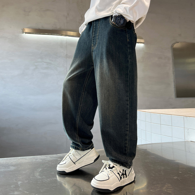 男童加绒裤子儿童牛仔裤一体绒春秋款2025新款中大童长裤加厚男孩,淘宝优惠券,粉丝福利购,淘宝优惠卷