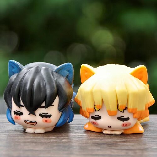 可爱猫耳网红鬼灭之刃周边手办盲盒甘露寺弥豆子二次元桌面摆件is - 图2