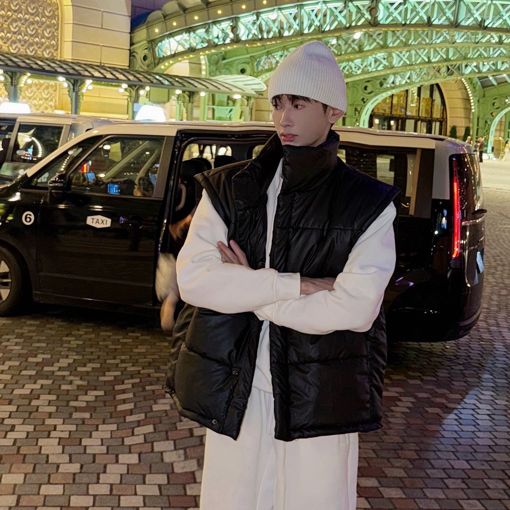 XMOB STUDIO休闲美式廓形黑色马甲男宽松保暖加厚无袖棉服外套潮,淘宝优惠券,粉丝福利购,淘宝优惠卷