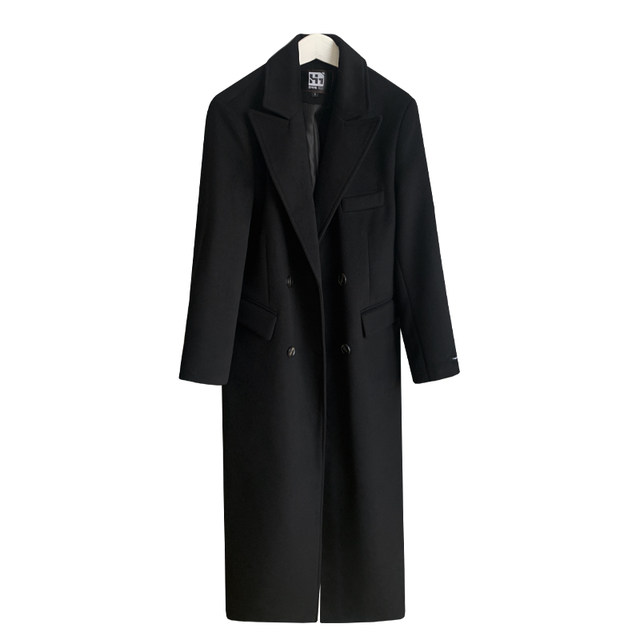 Yingmei woolen jacket for women's super long Korean style loose