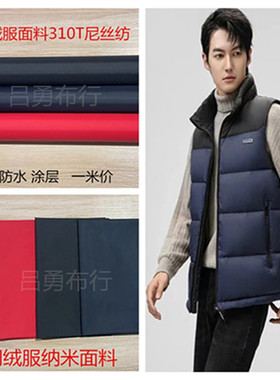 羽绒服纳米面料310T尼丝纺布料