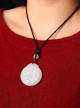 男女款玉石吊坠天然和田玉