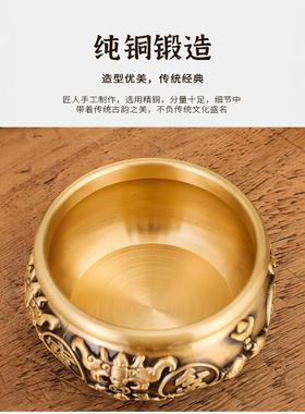 纯铜聚宝盆招财风水摆件
