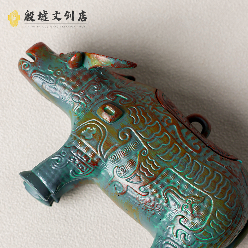 封神殷商文化亚长牛尊立体文创冰箱贴小摆件伴手礼安阳殷墟博物馆