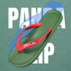 PANDA FLIP natural rubber flip-flops imported from Thailand for men's wear-resistant, non-slip, waterproof beach sandals