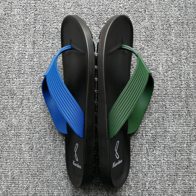 KARDAS natural rubber flip-flops imported from Thailand, men's trendy Vietnamese beach slippers, non-slip, waterproof and wear-resistant