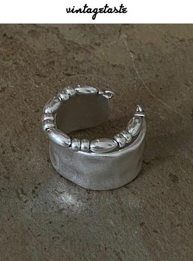 日系复古宽版做旧感铜戒指