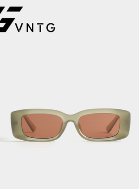 VNTG墨镜时髦设计感低饱和度撞色方形显脸小复古风ins太阳眼镜