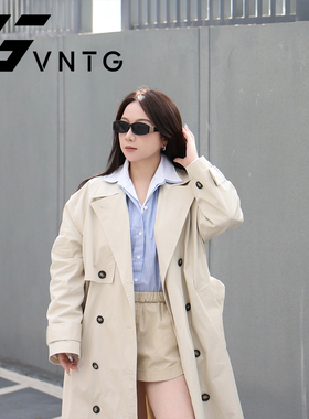 VNTG墨镜立体格纹线条时髦百搭ins风老钱风防紫外线uv400太阳眼镜