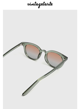 日落色灰绿橘片偏光墨镜