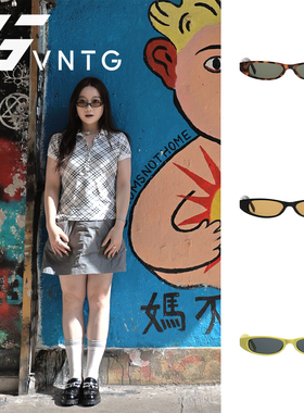 VNTG墨镜凹造型时髦ins风彩色小众设计感bella同款街拍太阳眼镜