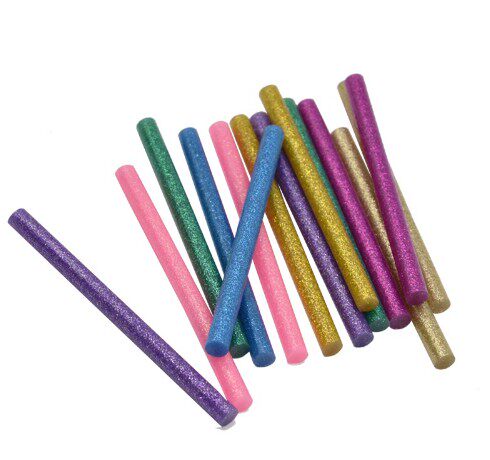 彩色热熔胶棒7mm11mm高粘炫彩金葱闪光胶条儿童手工DIY胶枪专用 - 图3